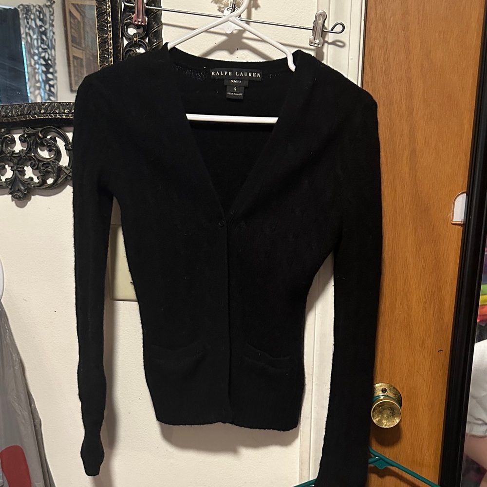 Women's Ralph Lauren Black label 100% cashmere Cardigan Sweater - Picture 2 of 5